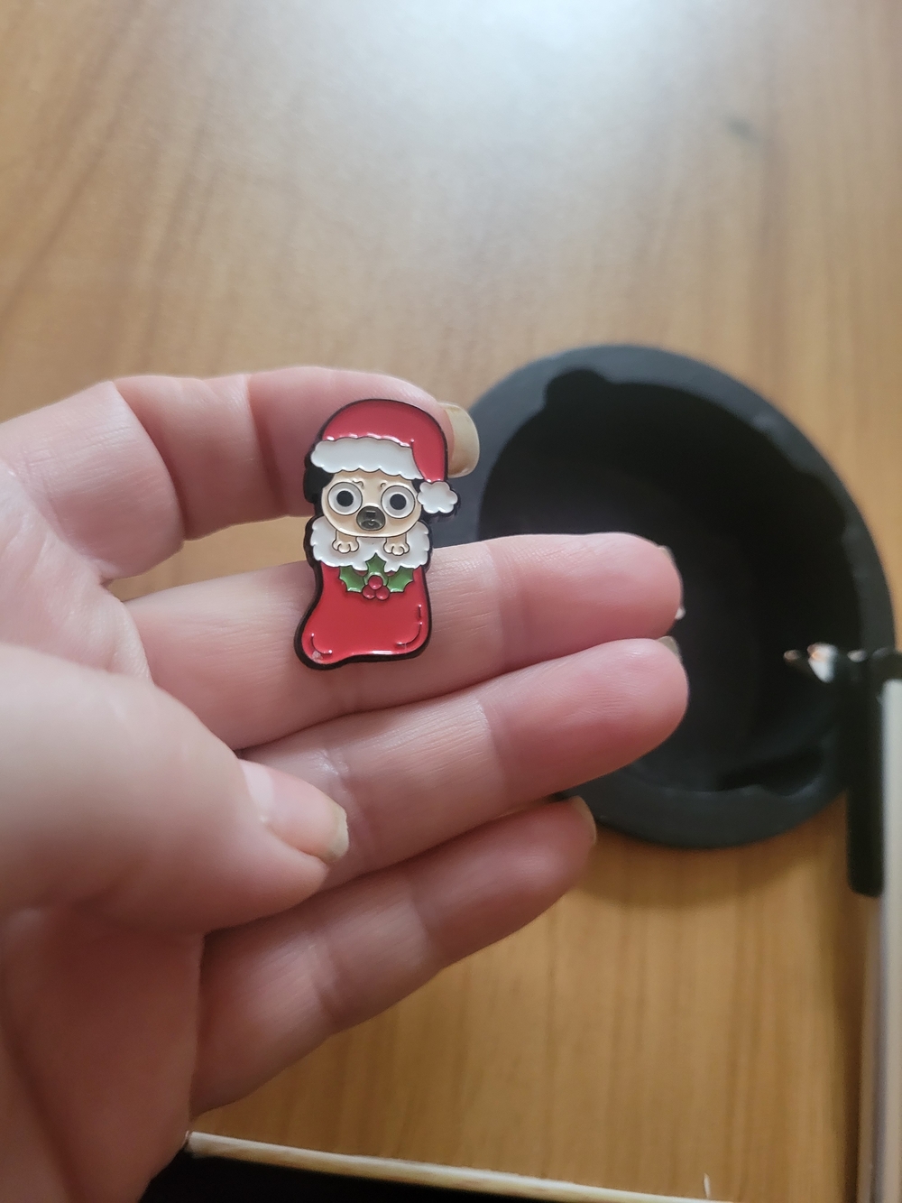 👻BUY 1 GET 1 FREE👻Red Santa Dog Enamel Pin - Kids Accessories